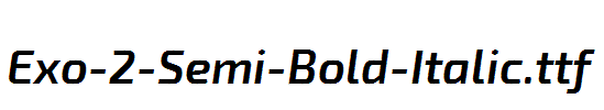 Exo-2-Semi-Bold-Italic.ttf字体下载