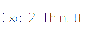 Exo-2-Thin.ttf字体下载