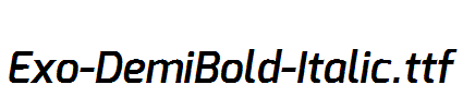 Exo-DemiBold-Italic.ttf字体下载