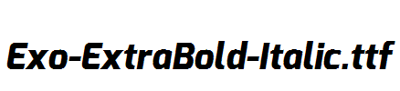 Exo-ExtraBold-Italic.ttf字体下载