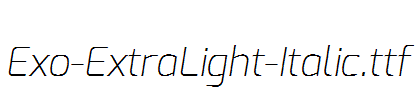 Exo-ExtraLight-Italic.ttf字体下载