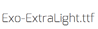 Exo-ExtraLight.ttf字体下载
