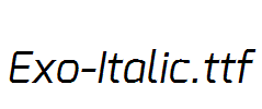 Exo-Italic.ttf字体下载
