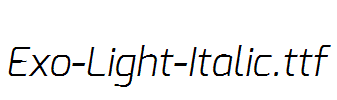 Exo-Light-Italic.ttf字体下载