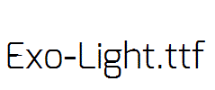 Exo-Light.ttf字体下载