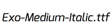 Exo-Medium-Italic.ttf字体下载