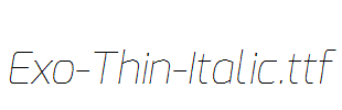 Exo-Thin-Italic.ttf字体下载