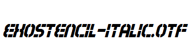 Exostencil-Italic.otf字体下载