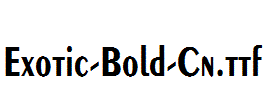 Exotic-Bold-Cn.ttf字体下载