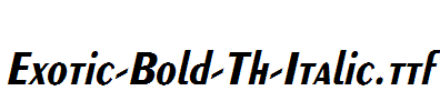Exotic-Bold-Th-Italic.ttf字体下载