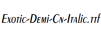 Exotic-Demi-Cn-Italic.ttf字体下载
