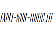 Expel-Wide-Italic.ttf字体下载