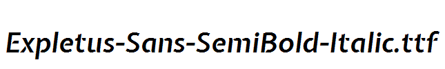Expletus-Sans-SemiBold-Italic.ttf字体下载