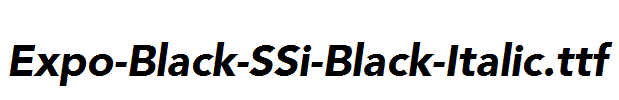 Expo-Black-SSi-Black-Italic.ttf字体下载