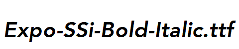 Expo-SSi-Bold-Italic.ttf字体下载