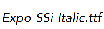 Expo-SSi-Italic.ttf字体下载