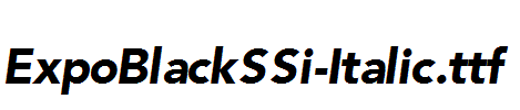 ExpoBlackSSi-Italic.ttf字体下载