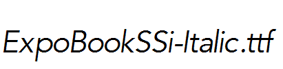 ExpoBookSSi-Italic.ttf字体下载