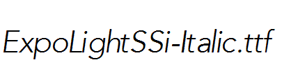 ExpoLightSSi-Italic.ttf字体下载