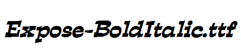 Expose-BoldItalic.ttf字体下载