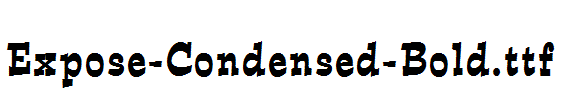 Expose-Condensed-Bold.ttf字体下载