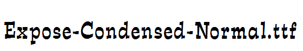 Expose-Condensed-Normal.ttf字体下载