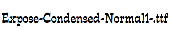 Expose-Condensed-Normal1-.ttf字体下载