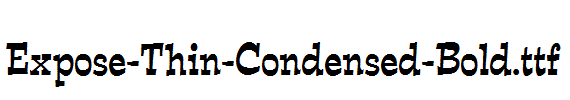 Expose-Thin-Condensed-Bold.ttf字体下载