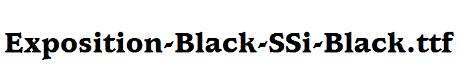 Exposition-Black-SSi-Black.ttf字体下载