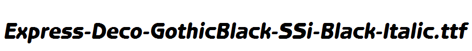 Express-Deco-GothicBlack-SSi-Black-Italic.ttf字体下载