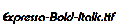 Expressa-Bold-Italic.ttf字体下载