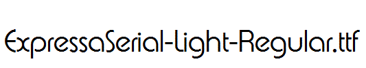 ExpressaSerial-Light-Regular.ttf字体下载