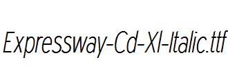 Expressway-Cd-Xl-Italic.ttf字体下载