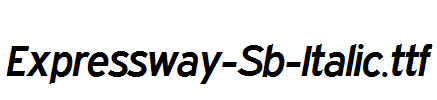 Expressway-Sb-Italic.ttf字体下载