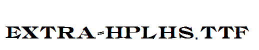 Extra-HPLHS.ttf字体下载