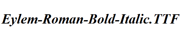 Eylem-Roman-Bold-Italic.ttf字体下载
