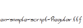 en-simple-script-Regular.ttf字体下载