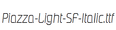 Piazza-Light-SF-Italic.ttf字体下载