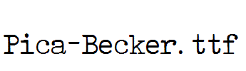 Pica-Becker.ttf字体下载