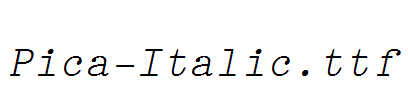 Pica-Italic.ttf字体下载