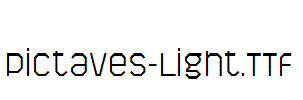 Pictaves-Light.ttf字体下载