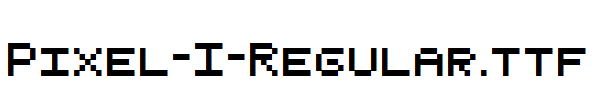 Pixel-I-Regular.ttf字体下载
