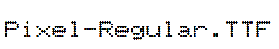 Pixel-Regular.ttf字体下载