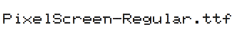 PixelScreen-Regular.ttf字体下载