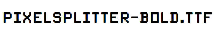 PixelSplitter-Bold.ttf字体下载
