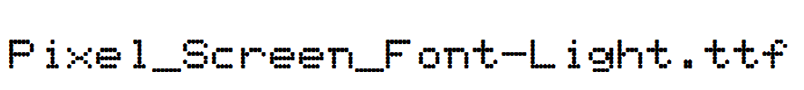 Pixel_Screen_Font-Light.ttf字体下载