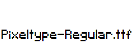Pixeltype-Regular.ttf字体下载