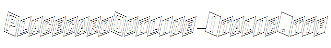 PlacecardOutline-Italic.ttf字体下载