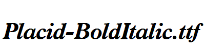 Placid-BoldItalic.ttf字体下载