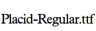Placid-Regular.ttf字体下载